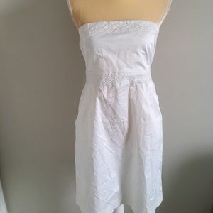 New York & Co White Strapless Dress Size 10